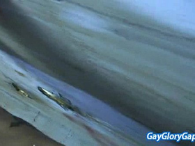 Gay handjobs and interracial bareback ass fucking video