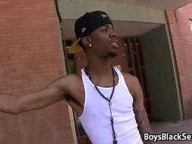 Blacks on boys - interracial hardcore gay cock sucking 20