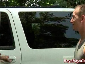 Nasty black dude fuck white boy bareback style 11