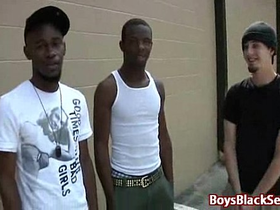 Interracial hardcore gay bareback fucking 01